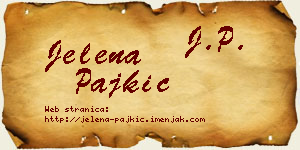 Jelena Pajkić vizit kartica